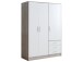 Kleiderschrank >Babbette I< in Weiß - 144,6x200x60cm (BxHxT)