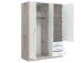 Kleiderschrank >Babbette I< in Weiß - 144,6x200x60cm (BxHxT)