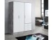 Kleiderschrank >Babbette I< in Weiß - 144,6x200x60cm (BxHxT)