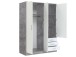 Kleiderschrank >Babbette< in Betonoptik - 144.6x200x60cm (BxHxT)