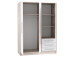 Kleiderschrank >Babbette< in Sandeiche Weiß - 144.6x200x60cm (BxHxT)