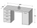 Schreibtisch >Balu< - 145x76,3x60cm (BxHxT)