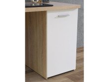 Schreibtisch >Balu< in Sonoma-Eiche Uni Weiß - 145x76,3x60cm (BxHxT)