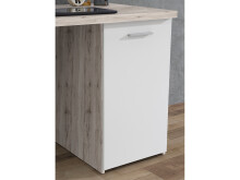Schreibtisch >Balu< in Sandeiche Weiß matt - 145x76,3x60cm (BxHxT)