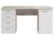 Schreibtisch >Balu< in Sandeiche Weiß matt - 145x76,3x60cm (BxHxT)