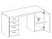 Schreibtisch >Balu< in Sandeiche Weiß matt - 145x76,3x60cm (BxHxT)