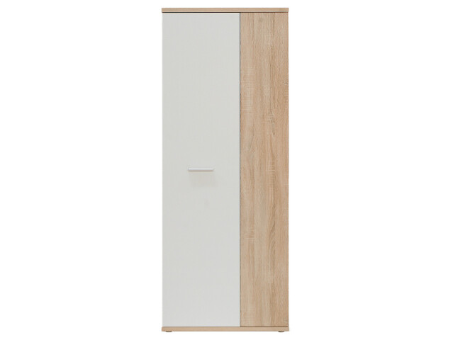 Schuhschrank >Balu< in Sonoma Eiche Weiß - 68,9x179,1x34,8cm (BxHxT)