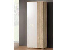 Schuhschrank >Balu< in Sonoma Eiche Weiß - 68,9x179,1x34,8cm (BxHxT)