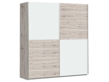 Schwebetürenschrank >Zorana< in Weiß - 170,3x190,5x61,2cm (BxHxT)