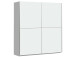 Schwebetürenschrank >Zorana< in Weiß - 170,3x190,5x61,2cm (BxHxT)