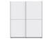 Schwebetürenschrank >Zorana< in Weiß - 170,3x190,5x61,2cm (BxHxT)
