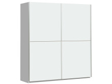 Schwebetürenschrank >Zorana< in Weiß - 170.3x190.5x61.2cm (BxHxT)