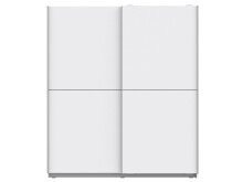 Schwebetürenschrank >Zorana< in Weiß - 170.3x190.5x61.2cm (BxHxT)