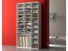 Schuhschrank >Yonkers< in Weiß - 99,9x190,5x36,3cm (BxHxT)