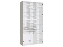 Schuhschrank >Yonkers< in Weiß - 99,9x190,5x36,3cm (BxHxT)