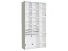 Schuhschrank >Yonkers< in Weiß - 99,9x190,5x36,3cm (BxHxT)