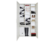 Schuhschrank >Yonkers< in Weiß - 99,9x190,5x36,3cm (BxHxT)