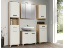 Unterschrank >Aggi< in Sonoma-Eiche aus Metall - 40.2x90.8x34.8cm (BxHxT)