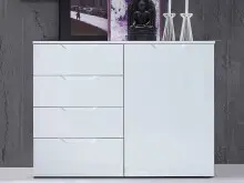 Kommode >Salinas I< in Weiß aus MDF -...