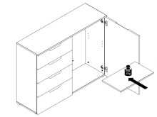 Kommode >Salinas I< in Weiß aus MDF - 109,9x84,9x34,1cm (BxHxT)