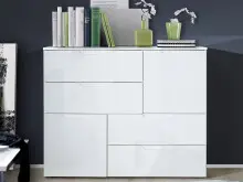 Kommode >Salinas< in Weiß aus MDF -...