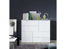 Kommode >Salinas< in Weiß aus MDF -...