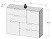 Kommode >Salinas< in Weiß aus MDF - 114.9x92.9x34.1cm (BxHxT)