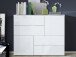 Kommode >Salinas< in Weiß aus MDF - 114.9x92.9x34.1cm (BxHxT)
