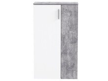 Schuhschrank >Gretna< in Weiß Betonoptik Lichtgrau - 68.9x120.4x36.3cm (BxHxT)