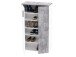 Schuhschrank >Gretna< in Weiß Betonoptik Lichtgrau - 68.9x120.4x36.3cm (BxHxT)