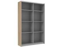 Schwebetürenschrank >Elene I< in grau - 120x192,5x42cm (BxHxT)