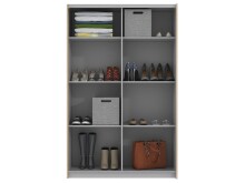 Schwebetürenschrank >Elene I< in grau - 120x192,5x42cm (BxHxT)