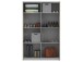 Schwebetürenschrank >Elene I< in grau - 120x192,5x42cm (BxHxT)