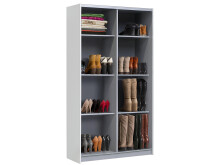 Schwebetürenschrank >Elene< in Weiß - 120x190.5x42cm (BxHxT)