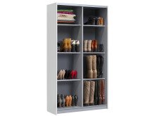 Schwebetürenschrank >Elene< in Weiß - 120x190.5x42cm (BxHxT)
