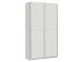 Schwebetürenschrank >Elene< in Weiß - 120x190.5x42cm (BxHxT)