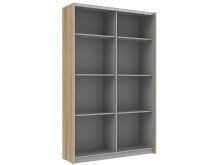 Schwebetürenschrank >Elene< in Sonoma-Eiche - 120x190.5x42cm (BxHxT)