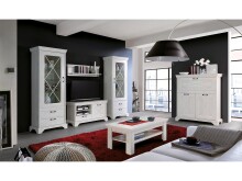 Couchtisch >Kleo I< in Pinia Weiß aus MDF - 120x45x60cm (BxHxT)