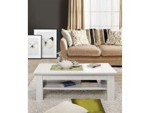 Couchtisch >Kleo I< in Pinia Weiß aus MDF - 120x45x60cm (BxHxT)