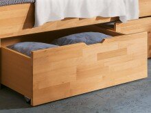 Bett >Manuel< in Kernbuche - 145x88x215cm (BxHxT)