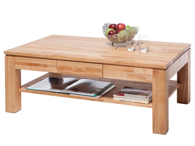 Couchtisch >Kennan< in Kernbuche geölt keilverzinkt - 115x46x70 (BxHxT)