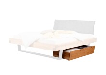 Bettschubkasten >Morant Bay< aus massiver Kiefer eichefarbig geölt - 140x25x60cm (BxHxT)