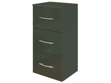 Auszugsunterschrank >Graphit< in Grau/Hochglanz aus MDF - 40x79x35cm (BxHxT)
