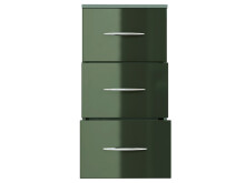 Auszugsunterschrank >Graphit< in Grau/Hochglanz aus MDF - 40x79x35cm (BxHxT)