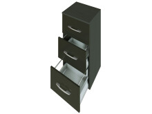 Auszugsunterschrank >Graphit< in Grau/Hochglanz aus MDF - 40x79x35cm (BxHxT)
