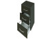Auszugsunterschrank >Graphit< in Grau/Hochglanz aus MDF - 40x79x35cm (BxHxT)