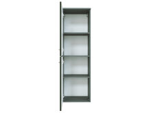 Midischrank >Graphit< in Grau/Hochglanz aus MDF - 40x130x35cm (BxHxT)
