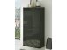 Midischrank >Graphit< in Grau/Hochglanz aus MDF - 60x130x35cm (BxHxT)