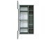 Midischrank >Graphit< in Grau/Hochglanz aus MDF - 65x130x35cm (BxHxT)