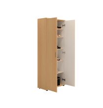 Schuhschrank >Nolana< in Buche - 70x176x34cm (BxHxT)